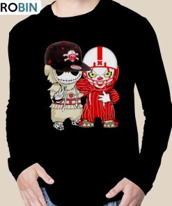 Baby Jack Skellington And Pennywise Nebraska Cornhuskers Halloween Shirt Baby Jack Skellington And Pennywise Nebraska Cornhuskers Halloween Shirt