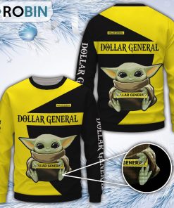Baby Yoda Dollar General Merry Christmas All Over Print Ugly Sweater