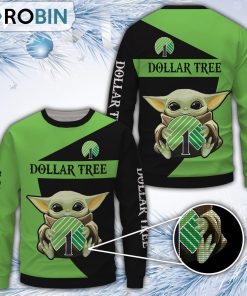 Baby Yoda Dollar Tree Merry Christmas All Over Print Ugly Sweater