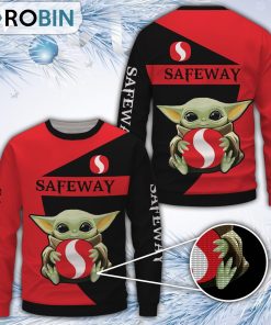Baby Yoda Hug Safeway Merry Christmas All Over Print Ugly Sweater