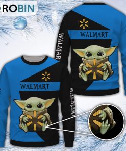 Baby Yoda Walmart Merry Christmas All Over Print Ugly Sweater