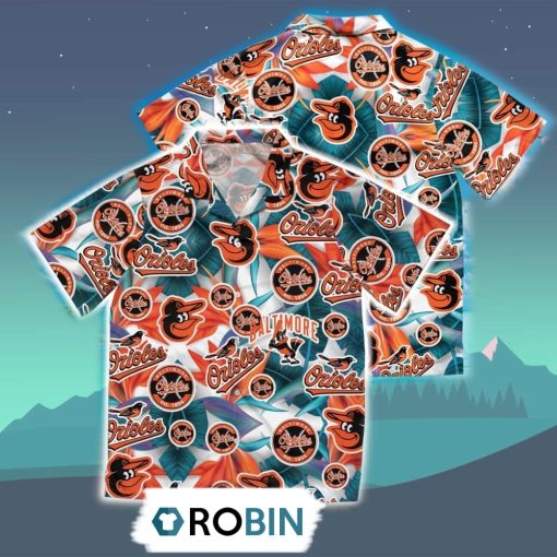 Baltimore Orioles Tropical Hawaiian Shirt, 3D Printed Aloha Shirt