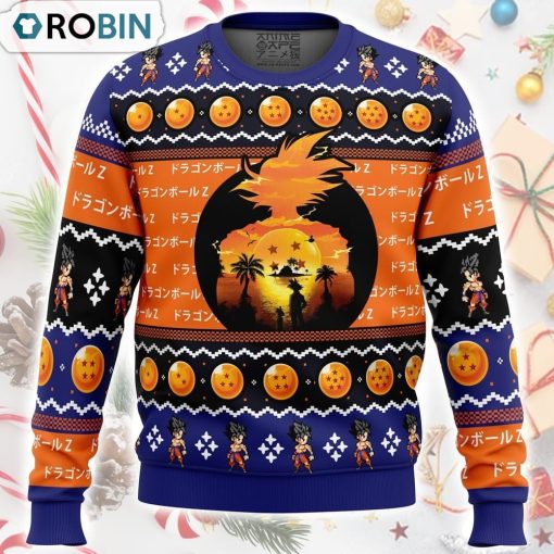 Beautiful Sunset Dragon Ball Z Ugly Christmas Sweater