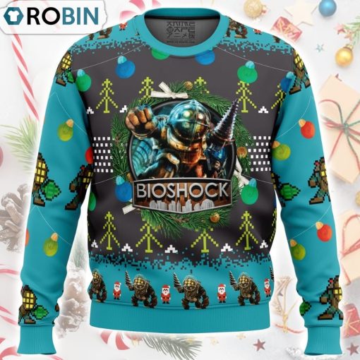 Big Daddy Bioshock v2 Ugly Christmas Sweater