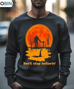 Bigfoot And Alien Loch Ness Monster Don’t Stop Believin Shirt