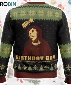 Birthday Boy The Ruined Fresco Of Jesus Ugly Christmas Sweater