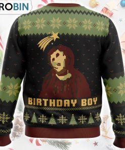 Birthday Boy The Ruined Fresco Of Jesus Ugly Christmas Sweater