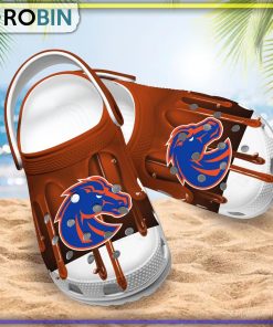 Boise State Broncos 3D Melting Paint Printed Crocs Shoes Boise State Broncos 3D Melting Paint Printed Crocs Shoes