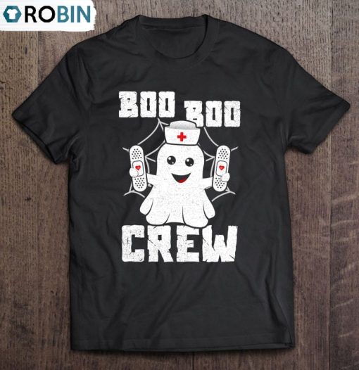Boo Boo Crew Shirt Ghost Nurse Costume Girls Funny Halloween Unisex Shirt
