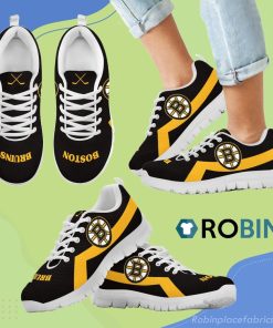Boston Bruins Line Logo Breathable Running Sneaker Boston Bruins Line Logo Breathable Running Sneaker