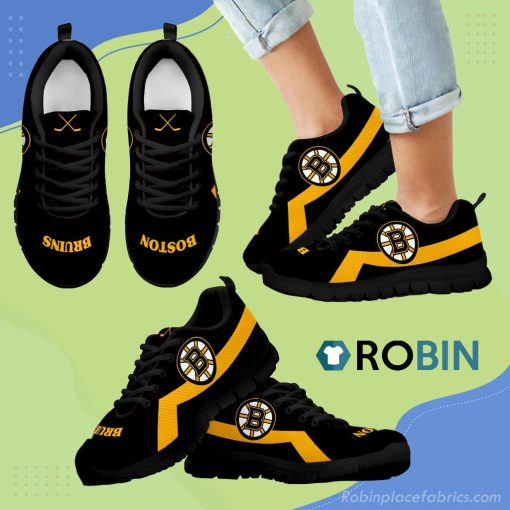 Boston Bruins Line Logo Breathable Running Sneaker
