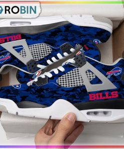 Buffalo Bills Camouflage Personalized Air Jordan 4 Sneaker