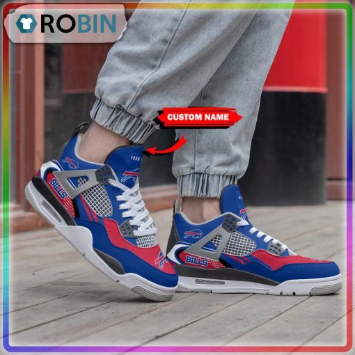 Buffalo Bills Logo NFL Personalized Air Jordan 4 Sneaker