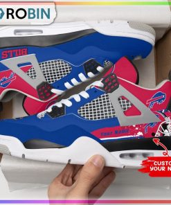 Buffalo Bills Logo Personalized Air Jordan 4 Sneaker Buffalo Bills Logo Personalized Air Jordan 4 Sneaker