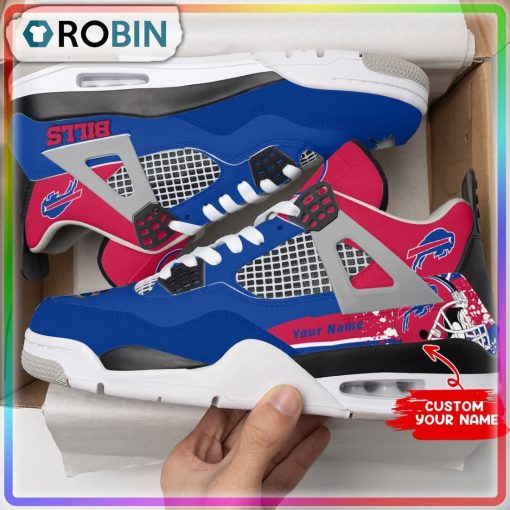 Buffalo Bills Logo Personalized Air Jordan 4 Sneaker