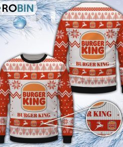 Burger King Merry Christmas All Over Print Ugly Sweater
