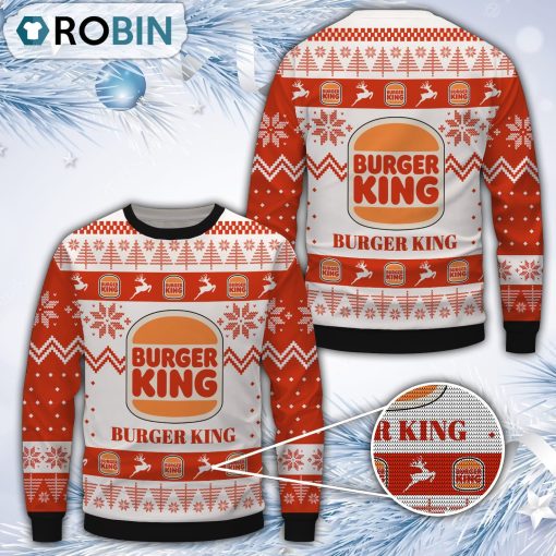 Burger King Merry Christmas All Over Print Ugly Sweater