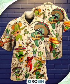 Cactus Love Music Very Much Casual Button-Down Shirt Cactus Love Music Very Much Casual Button-Down Shirt