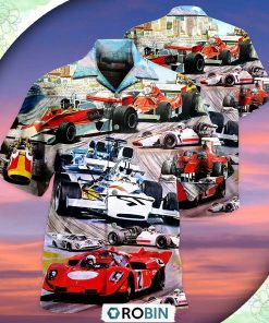 Car Racing Fast Cool Style Casual Button-Down Shirt