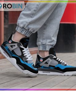 Carolina Panthers Football Personalized Air Jordan 4 Sneaker Carolina Panthers Football Personalized Air Jordan 4 Sneaker