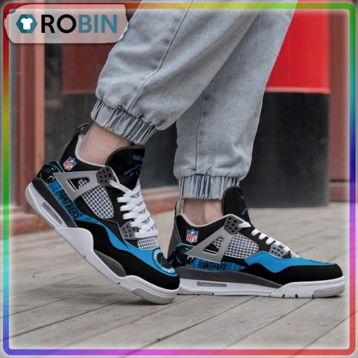 Carolina Panthers Football Personalized Air Jordan 4 Sneaker