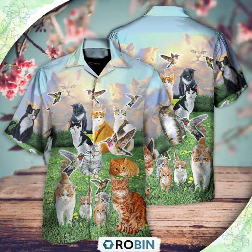Cat Go To Heaven Casual Button-Down Shirt