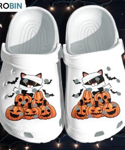Cat mummy Pumpkin Cute Halloween Crocs Shoes