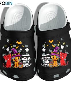 Cats Mummy Witch Halloween Night Crocs Shoes Cats Mummy Witch Halloween Night Crocs Shoes