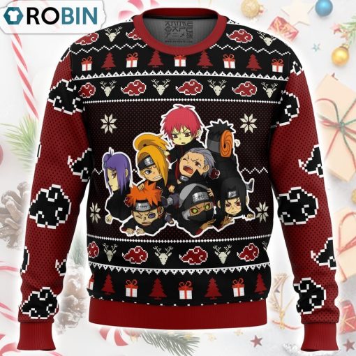 Chibi Akatsuki Naruto Ugly Christmas Sweater