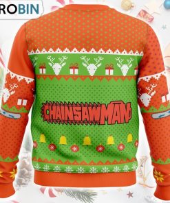 Chibi Chainsaw Man Ugly Christmas Sweater