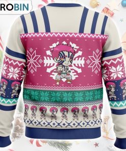 Chibi Christmas Akaza Demon Slayer Ugly Christmas Sweater