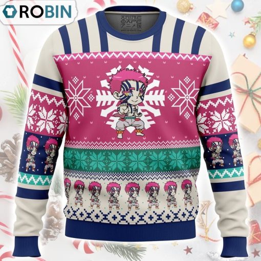 Chibi Christmas Akaza Demon Slayer Ugly Christmas Sweater