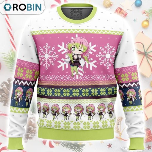 Chibi Christmas Mitsuri Kanroji Demon Slayer Ugly Christmas Sweater