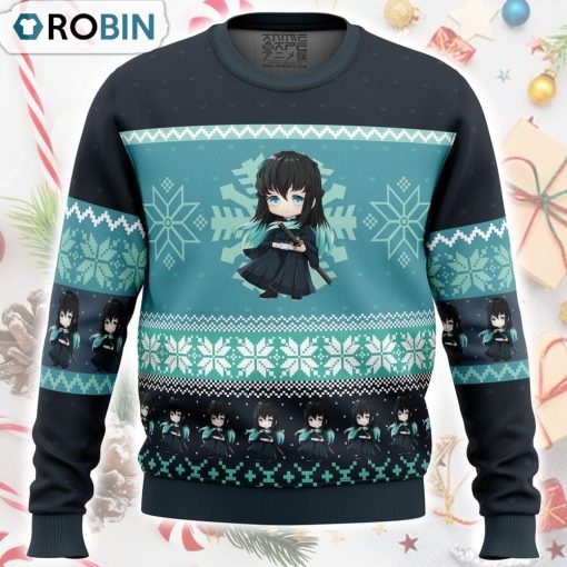 Chibi Christmas Muichiro Tokito Demon Slayer Ugly Christmas Sweater