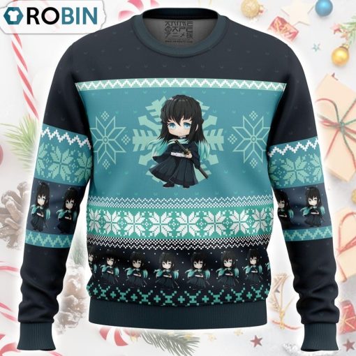 Chibi Christmas Muichiro Tokito Demon Slayer Ugly Christmas Sweater