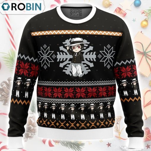Chibi Christmas Muzan Kibutsuji Demon Slayer Ugly Christmas Sweater