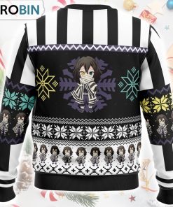 Chibi Christmas Obanai Iguro Demon Slayer Ugly Christmas Sweater