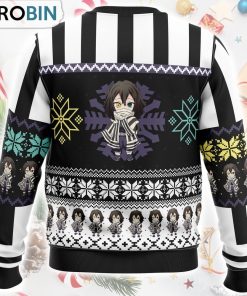 Chibi Christmas Obanai Iguro Demon Slayer Ugly Christmas Sweater