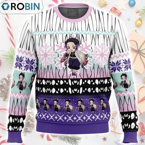 Chibi Christmas Shinobu Kocho Demon Slayer Ugly Christmas Sweater