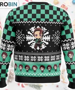 Chibi Christmas Tanjiro Kamado Demon Slayer Ugly Christmas Sweater
