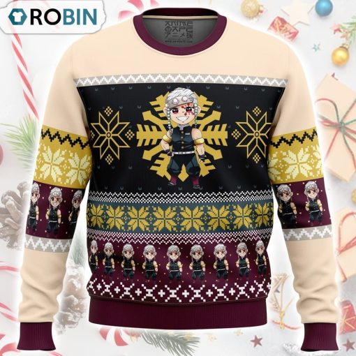 Chibi Christmas Tengen Uzui Demon Slayer Ugly Christmas Sweater
