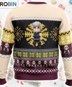 Chibi Christmas Tengen Uzui Demon Slayer Ugly Christmas Sweater