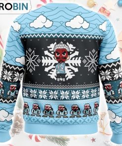 Chibi Christmas Urokodaki Sakonji Demon Slayer Ugly Christmas Sweater