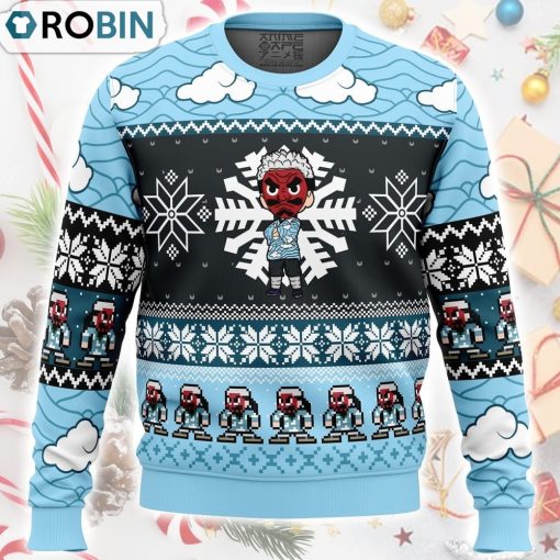 Chibi Christmas Urokodaki Sakonji Demon Slayer Ugly Christmas Sweater