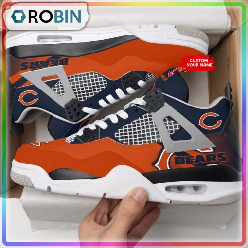 Chicago Bears Logo Personalized Air Jordan 4 Sneaker