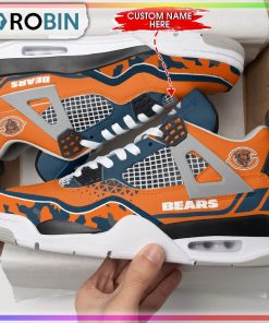 Chicago Bears Orange Camouflage Air Jordan 4 Sneaker