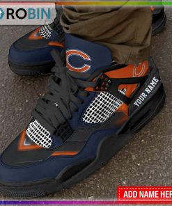Chicago Bears Personalized Air Jordan 4 Sneaker Chicago Bears Personalized Air Jordan 4 Sneaker