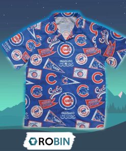 Chicago Cubs Pattern Hawaiian Shirt, 3D Printed Aloha Shirt