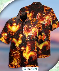Chicken Fire Love It Casual Button-Down Shirt