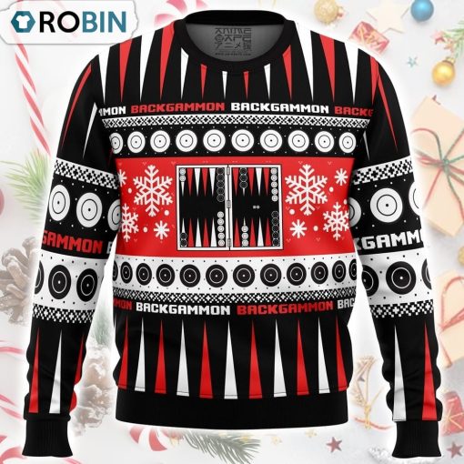 Christmas Backgammon Board Games Ugly Christmas Sweater